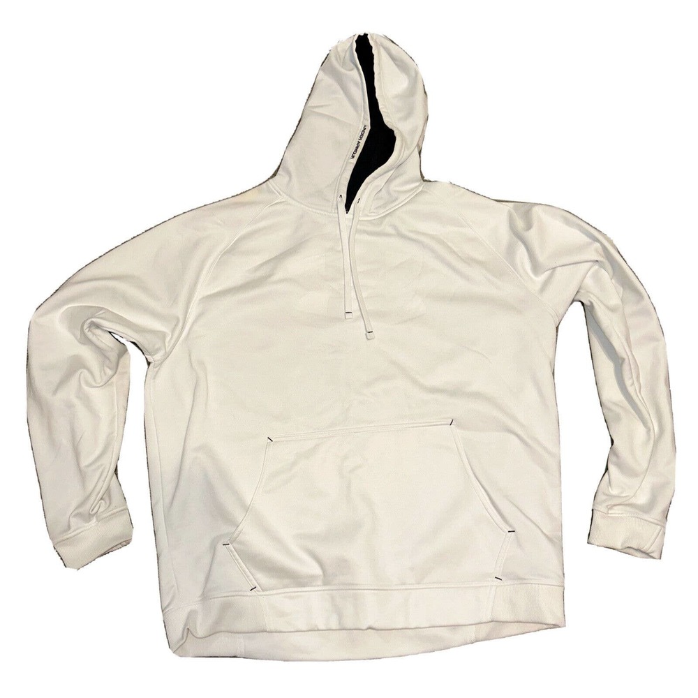 under armour hooded sweatshirt Xlarge White On White Logo